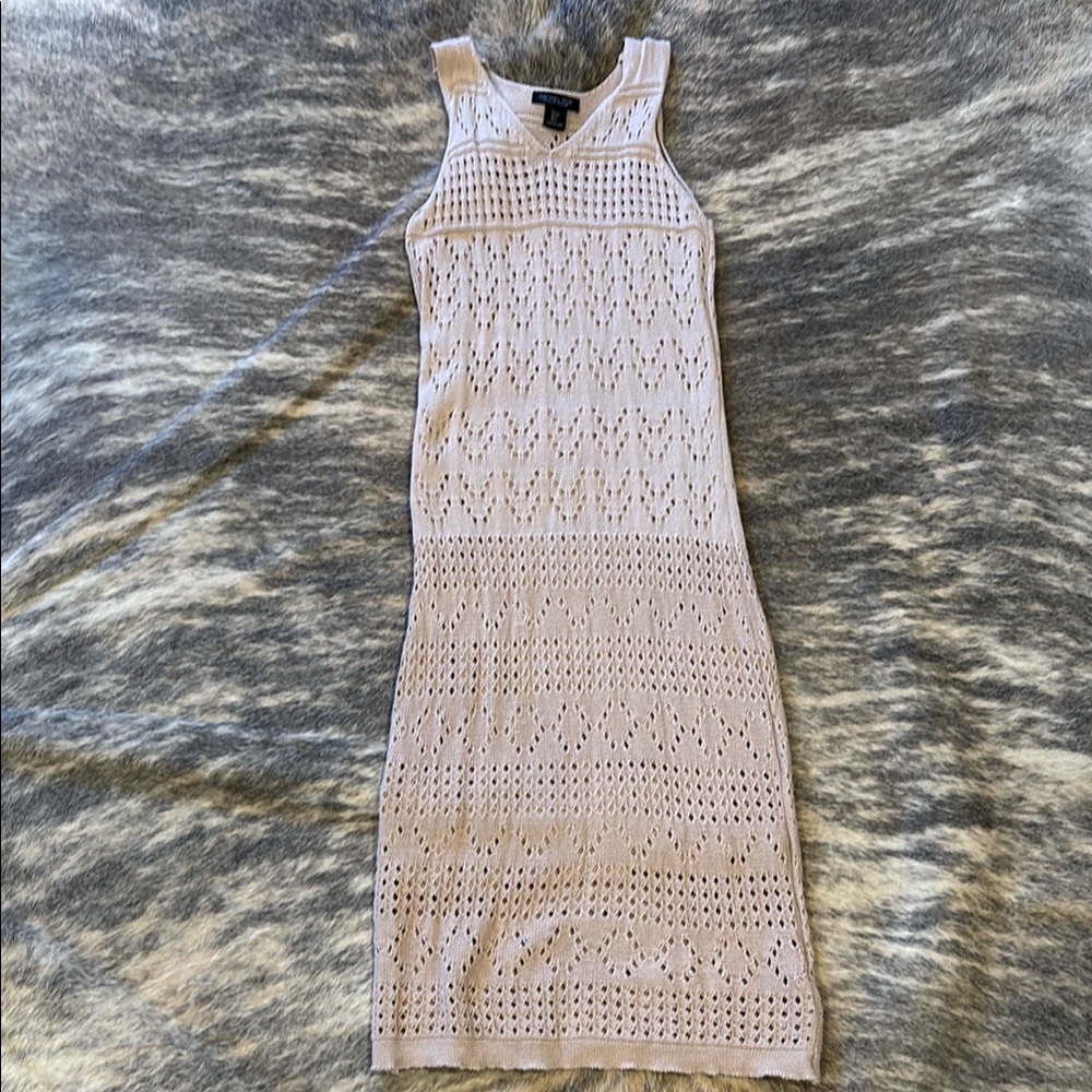 Rachel Zoe LA Beige Knit Dress with slip